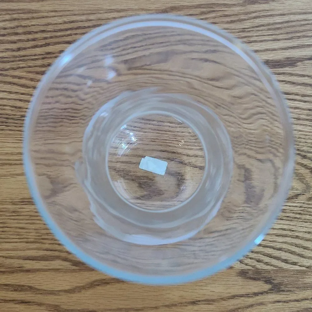 Pasabahce Floral Etched Glass Vase  |  Made in Turkey  |  Beautiful!